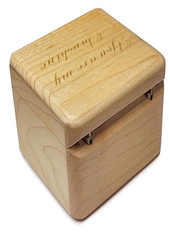 falado Natural Solid Wood Laser Engraved You are My Sunshine Music Box, Mini Photo Frame Musical Box, Tune of You are My Sunshine. (Maple Wood) - Image 5